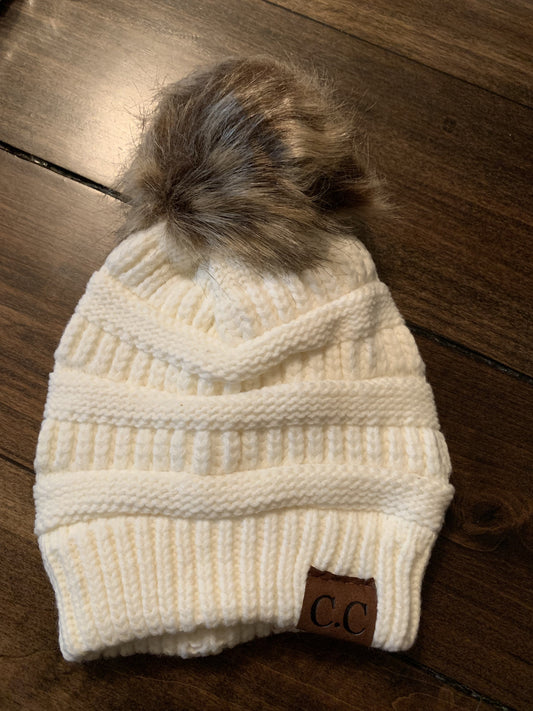 Kids CC Beanie-Ivory