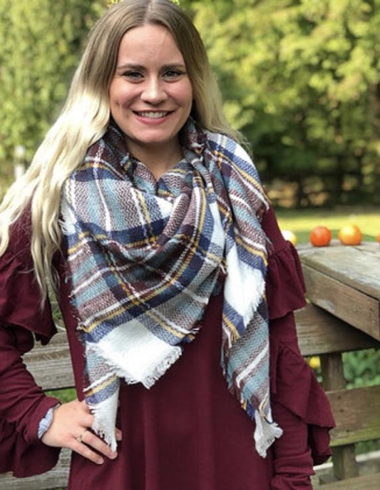 Plaid Blanket Scarf