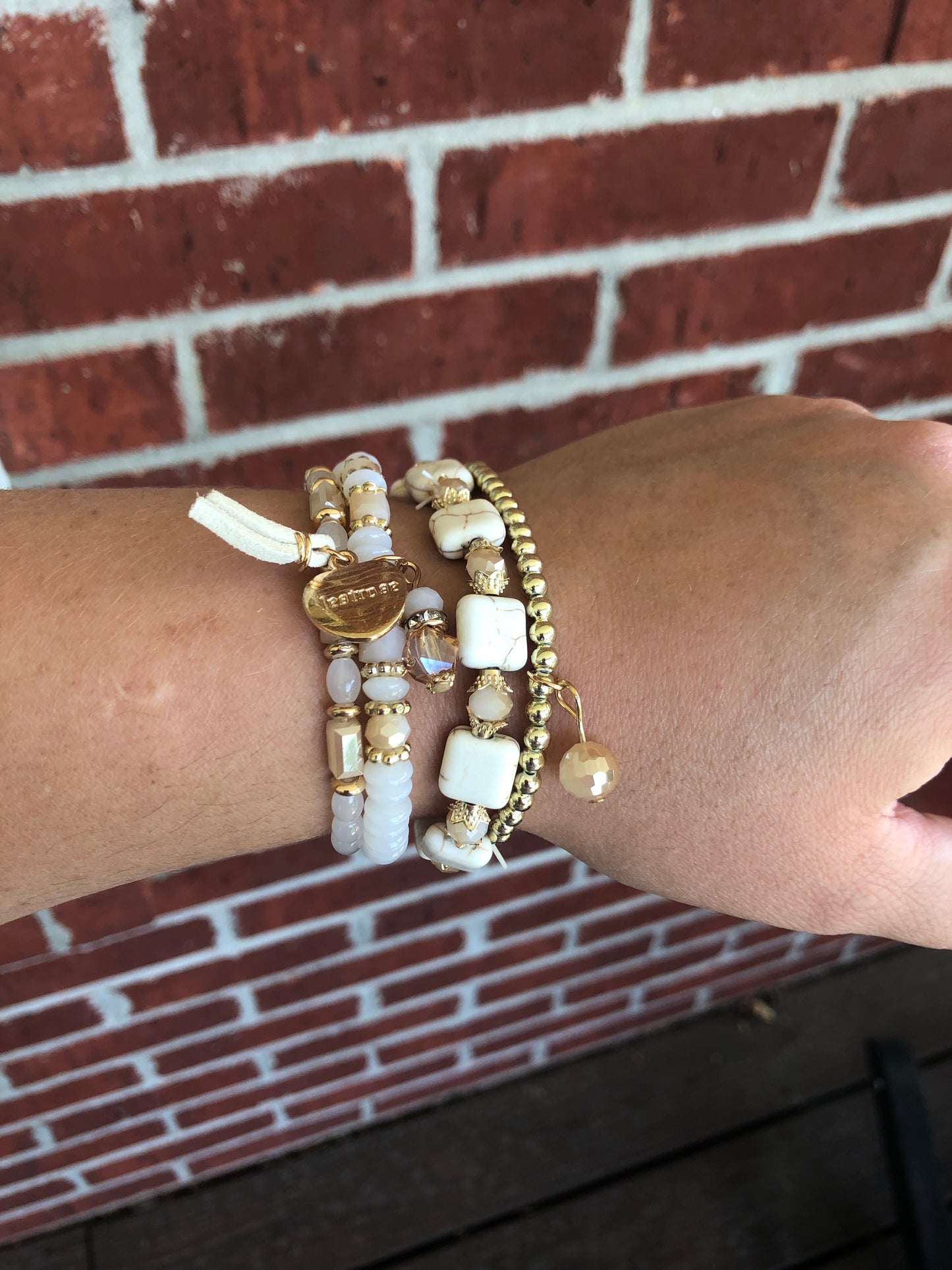 The Kiara Bracelet Stack | Ivory