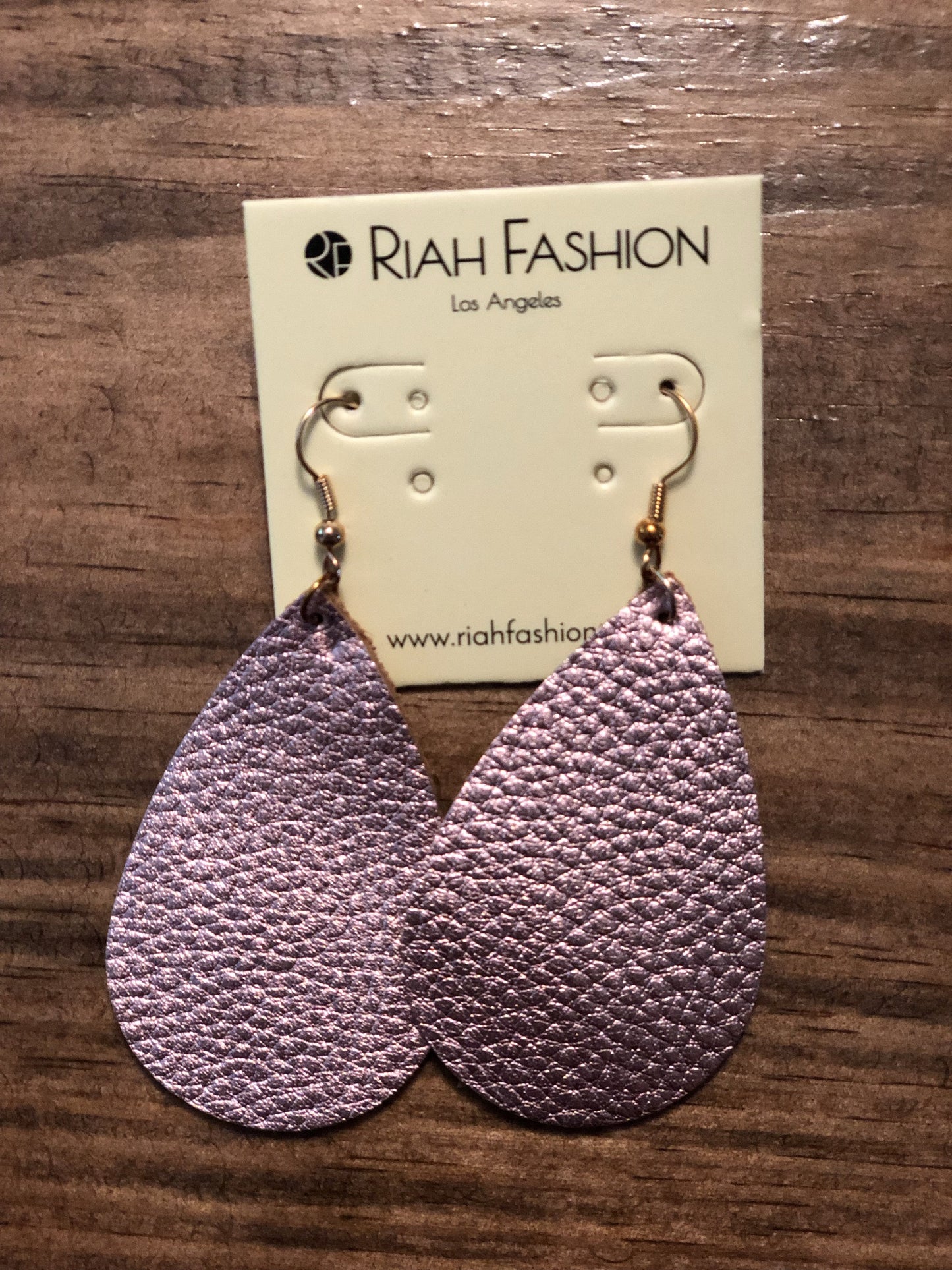 Leather Teardrop Earrings