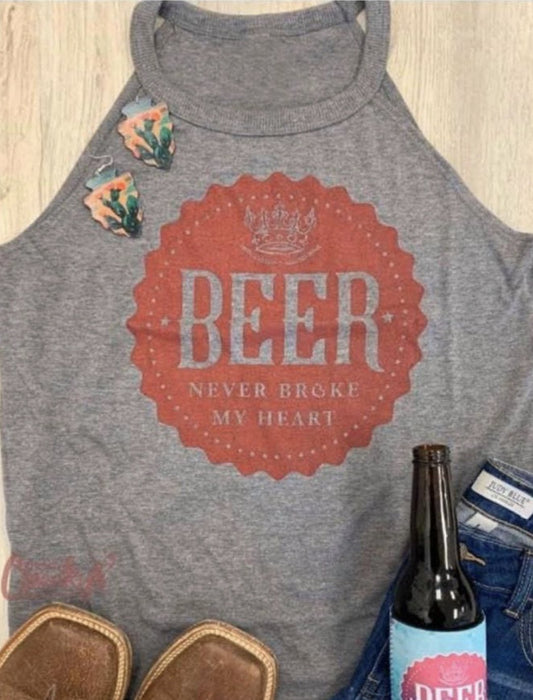 Cheeky’s Beer Never Broke My Heart Tank (S-XL)