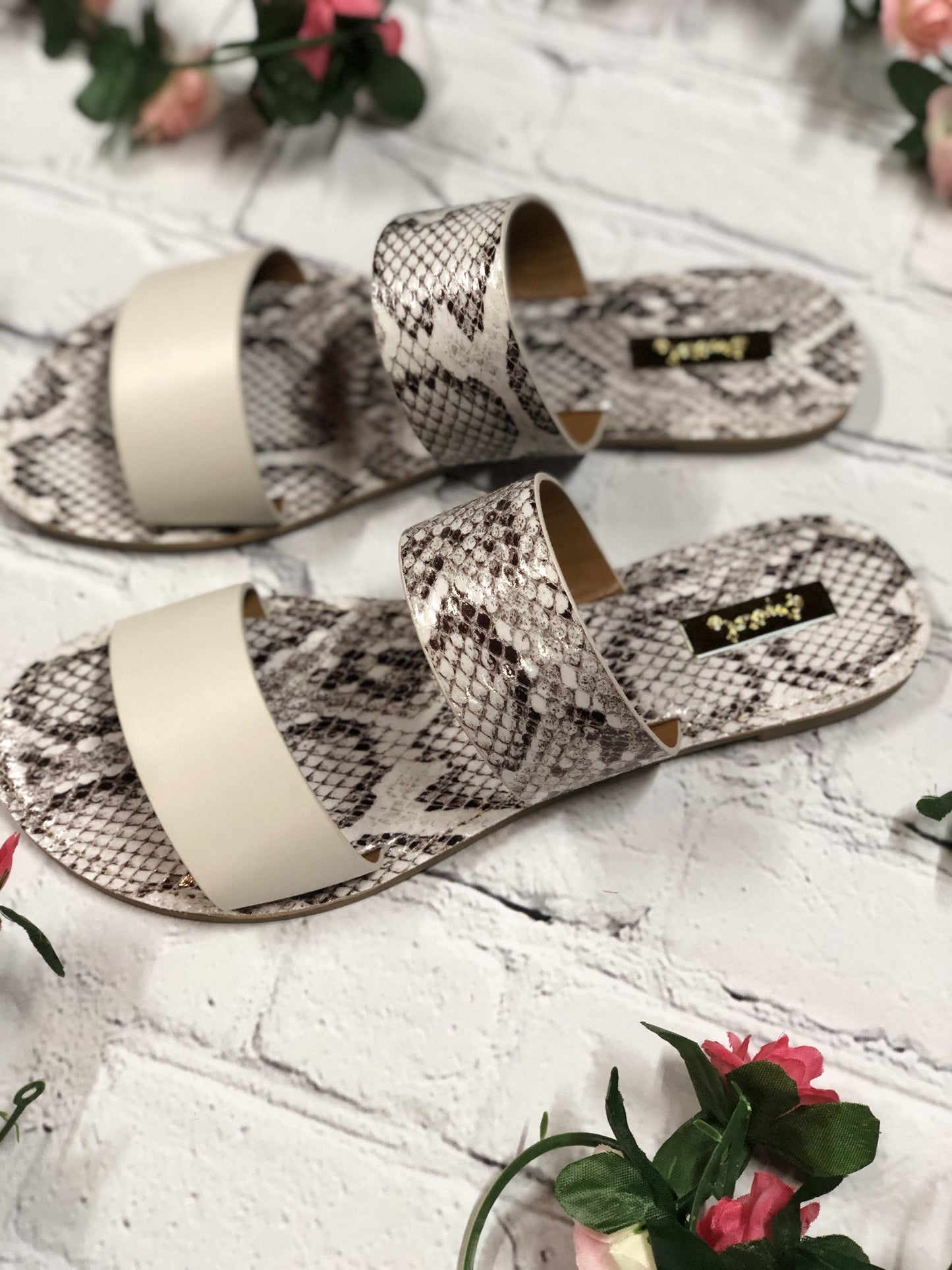 Snakeskin Strap Sandals