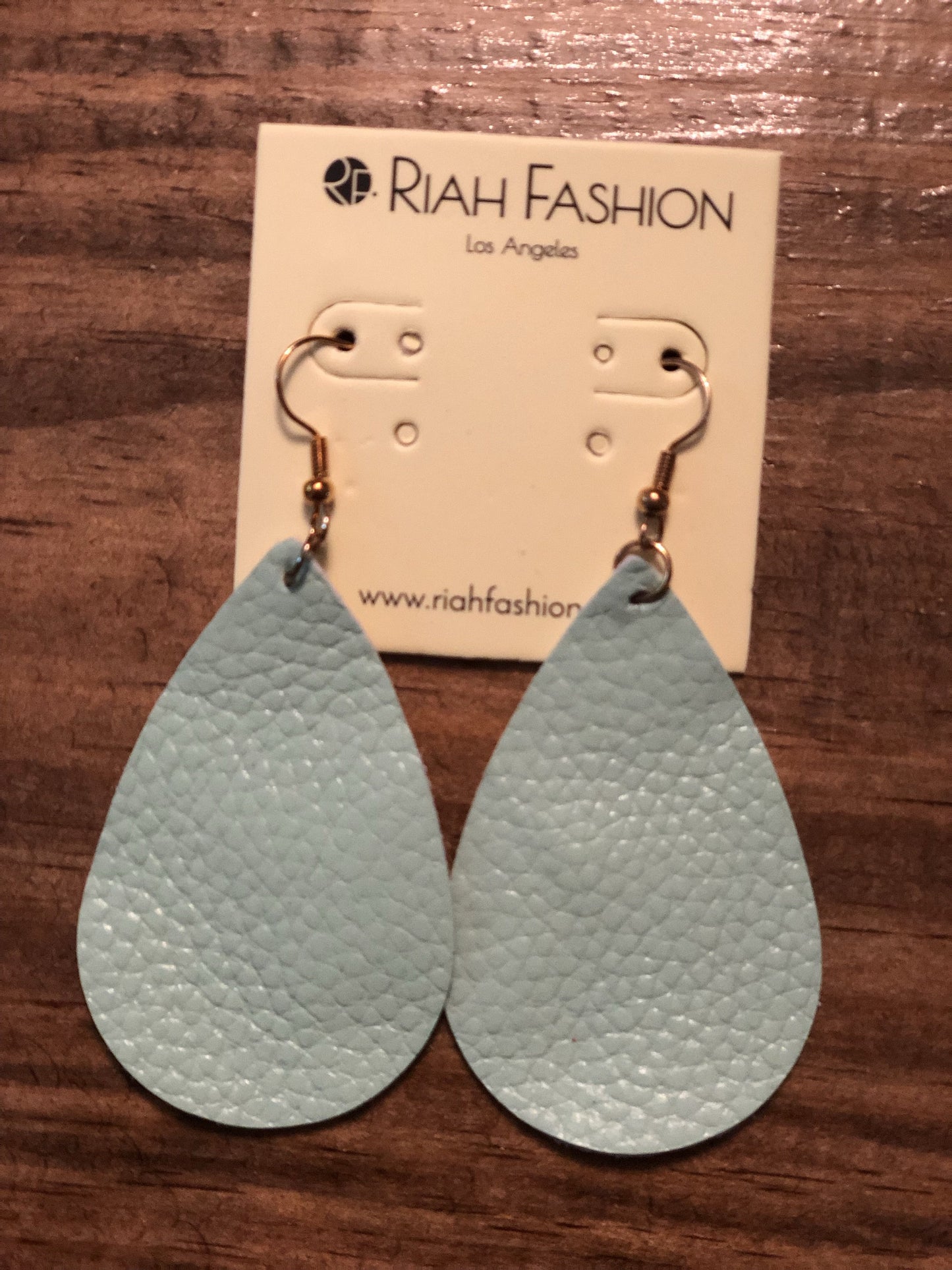 Leather Teardrop Earrings