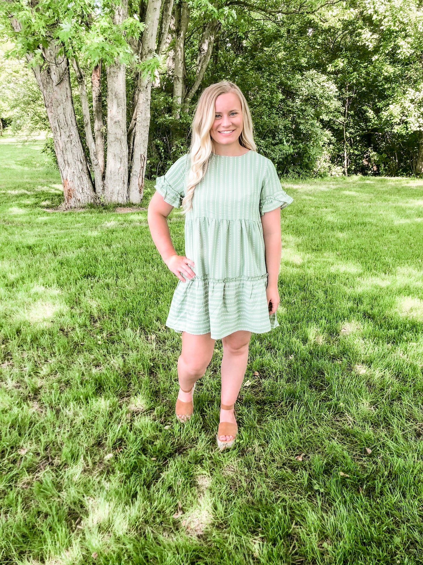 Sage Babydoll Dress-Girls sizes!