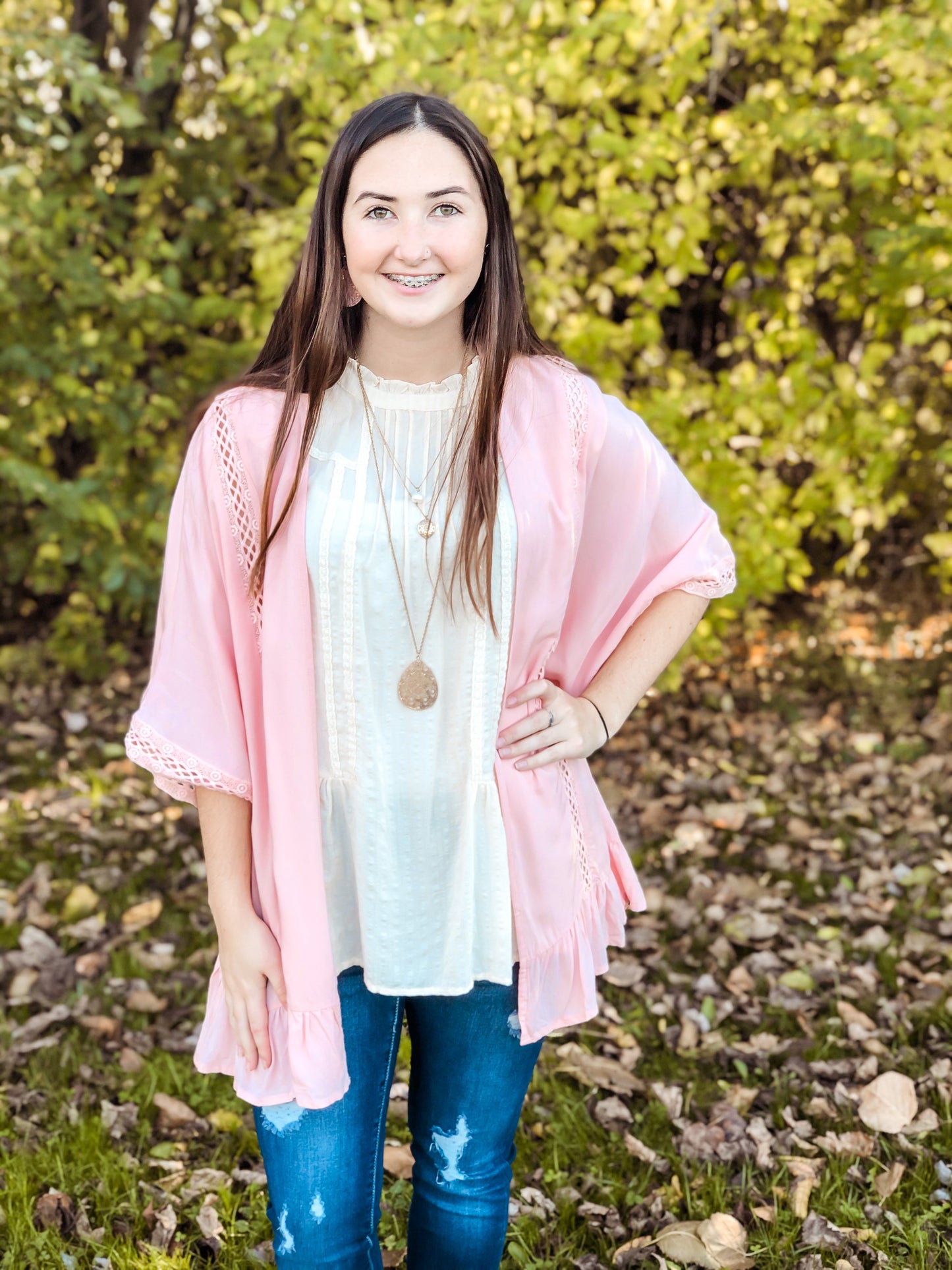 Spring Has Sprung Peach Kimono