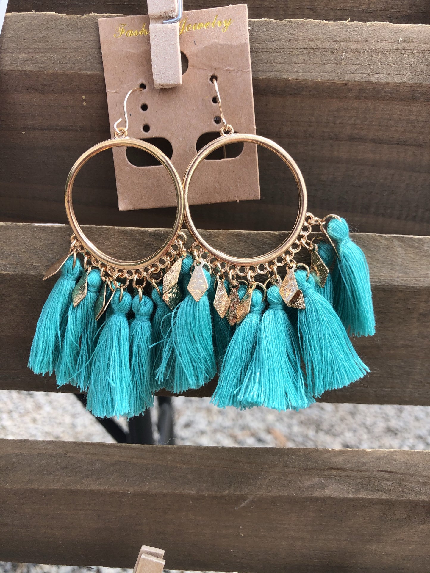 Siesta Keys Tassle Earrings- Teal or Ivory