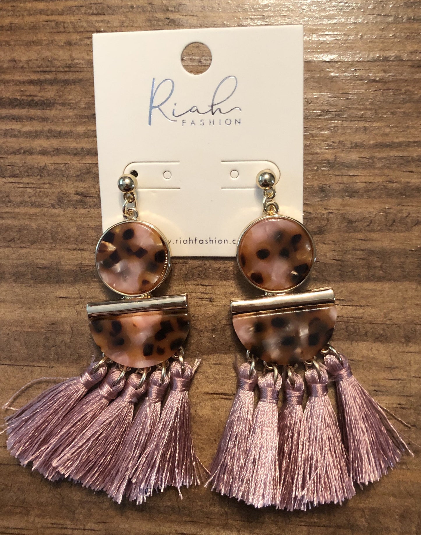 Dusty Pink Tassel Earrings