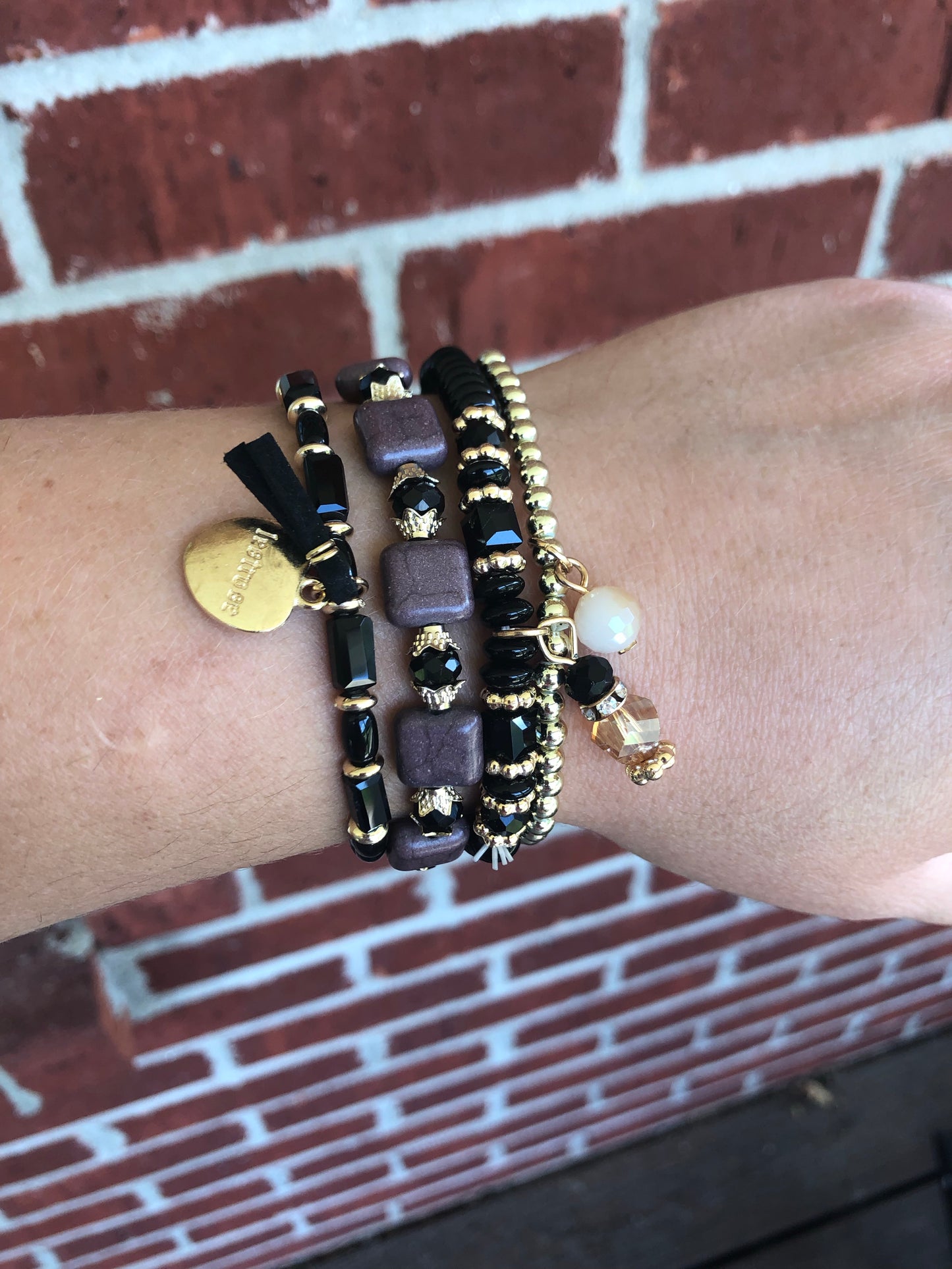 The Kiara Bracelet Stack | Black